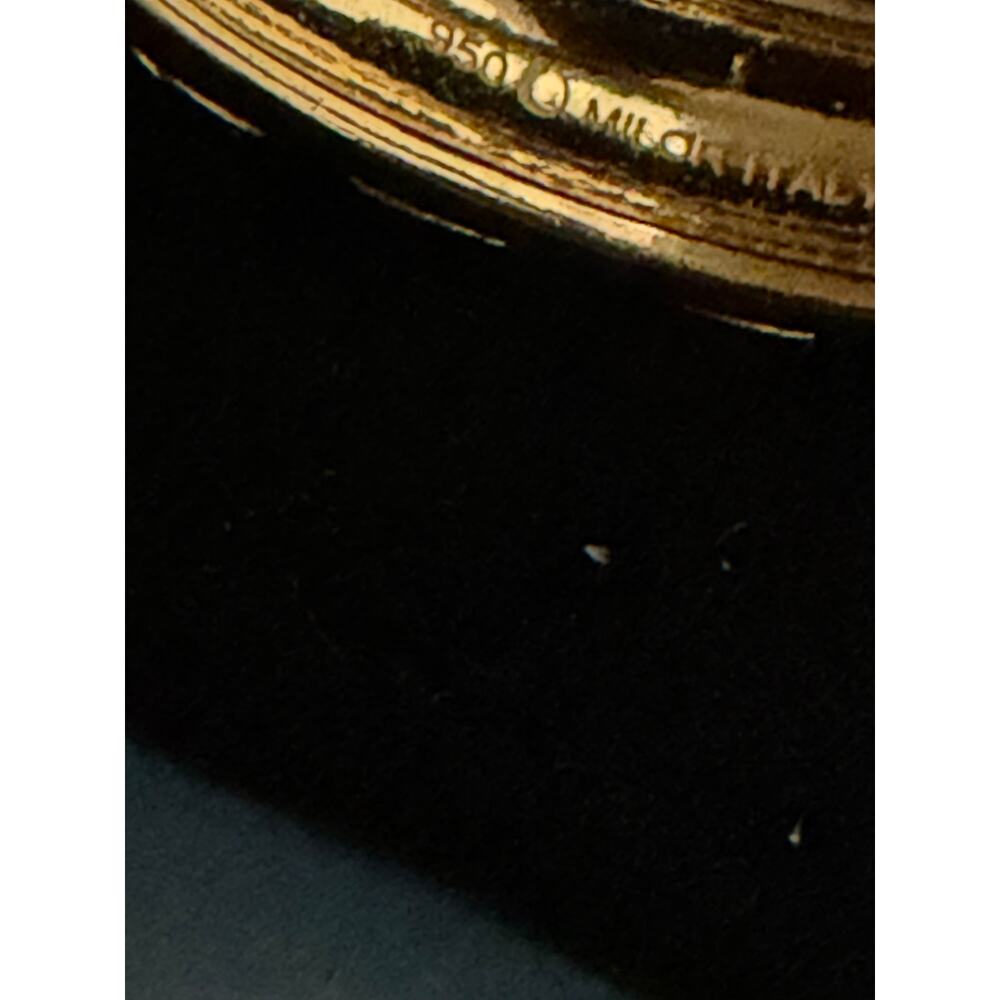 UltraFine 950 Silver gold plated 5mm Byzantine Ring size 6 - Picture 7 of 8